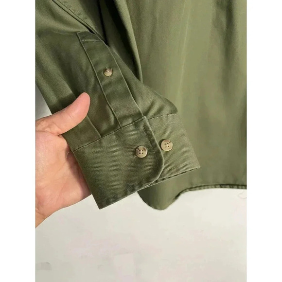 Duck Head Mens Long Sleeve Wrinkle Resistant Button Down Shirt Green Sz XXL/XXG - Picture 4 of 6